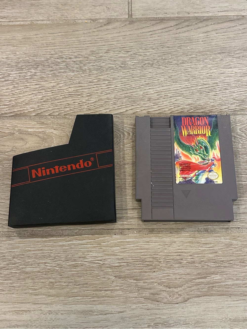 VTG 1985 Nintendo NES “Dragon Warrior” Video Game & Case